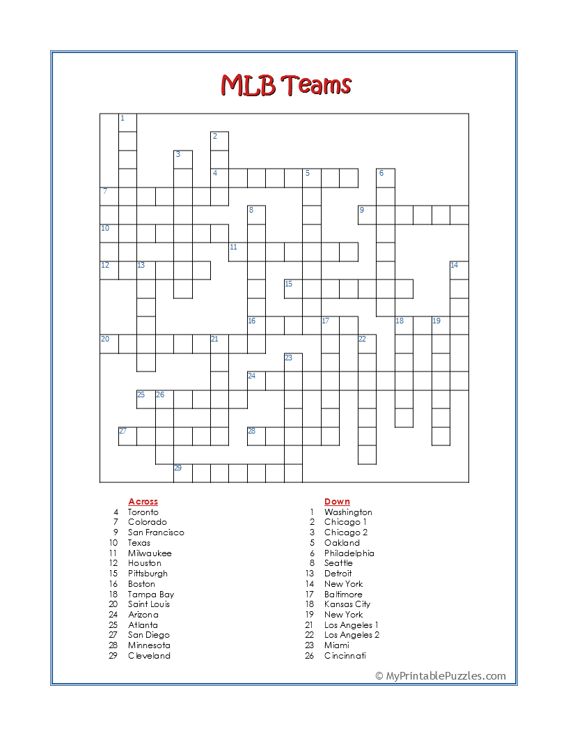 los angeles crossword puzzle answers