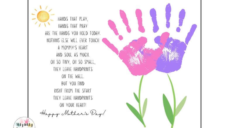 Mother s Day Handprint Craft Printable Template Poem Mother s Day Card Made By Teachers