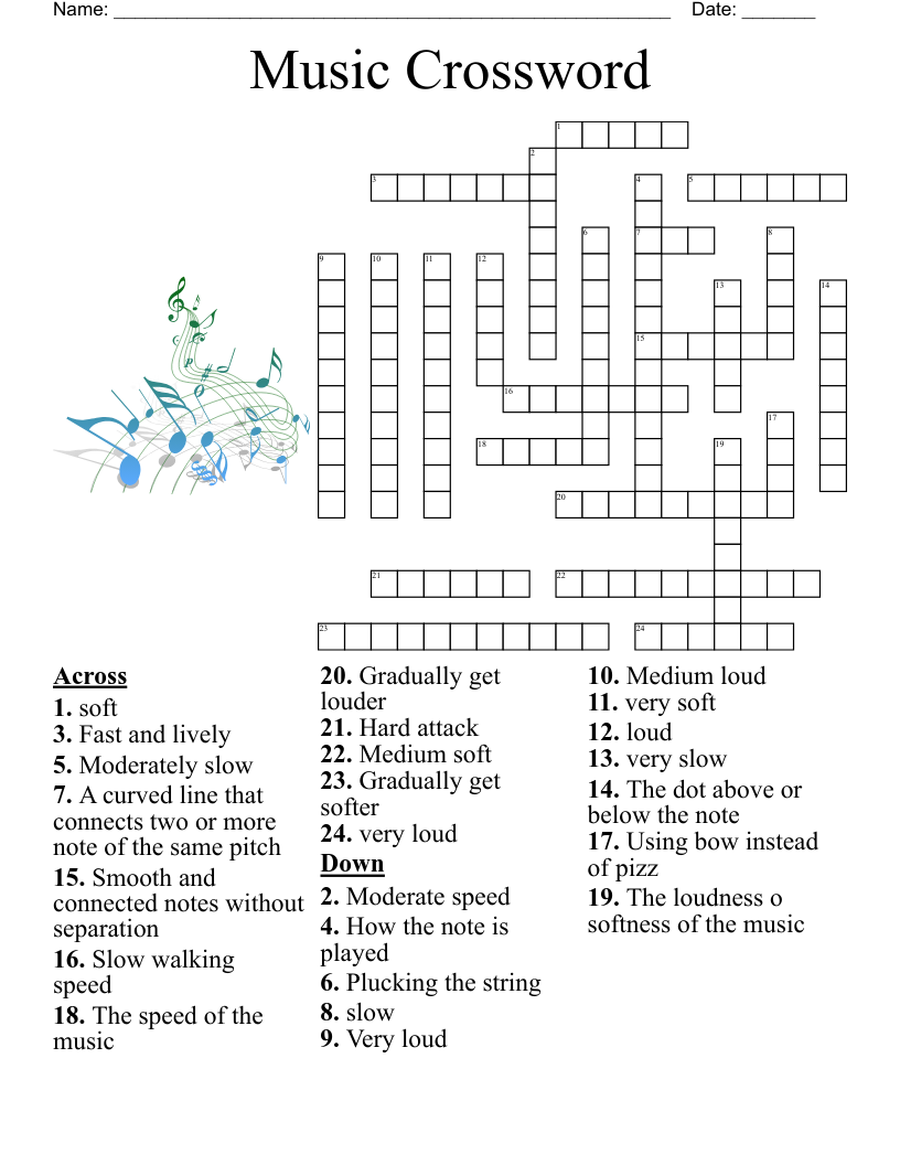 Music Crossword WordMint