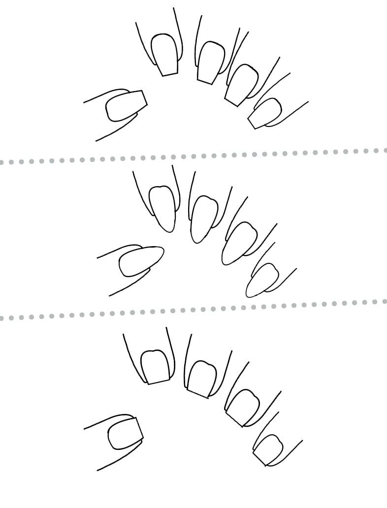printable nail art templates