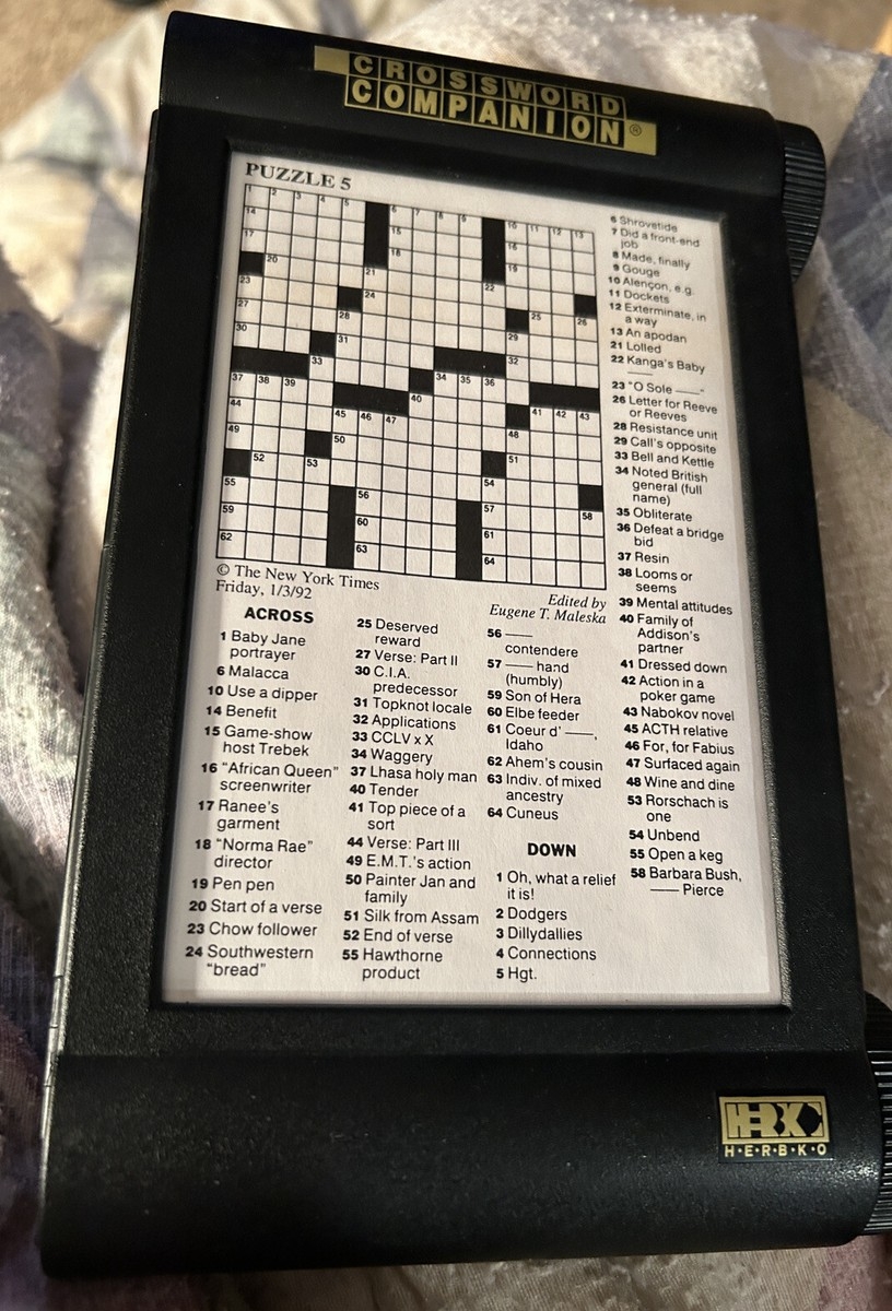 New York Times Crossword Companion ROLL A PUZZLE 48 CROSSWORD With LIGHT EBay