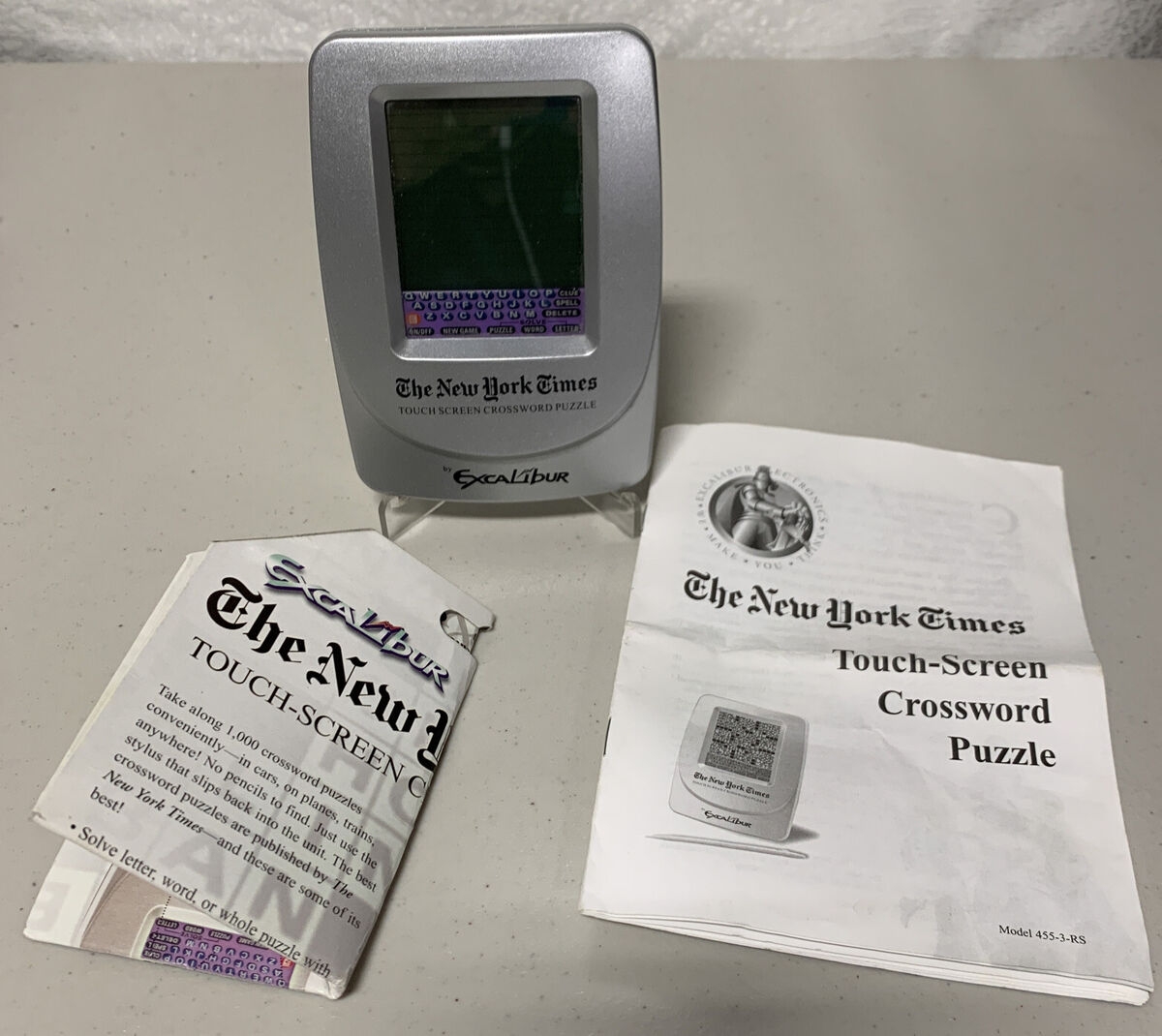 New York Times Crossword Game Electronic Handheld Puzzle By Excalibur EBay
