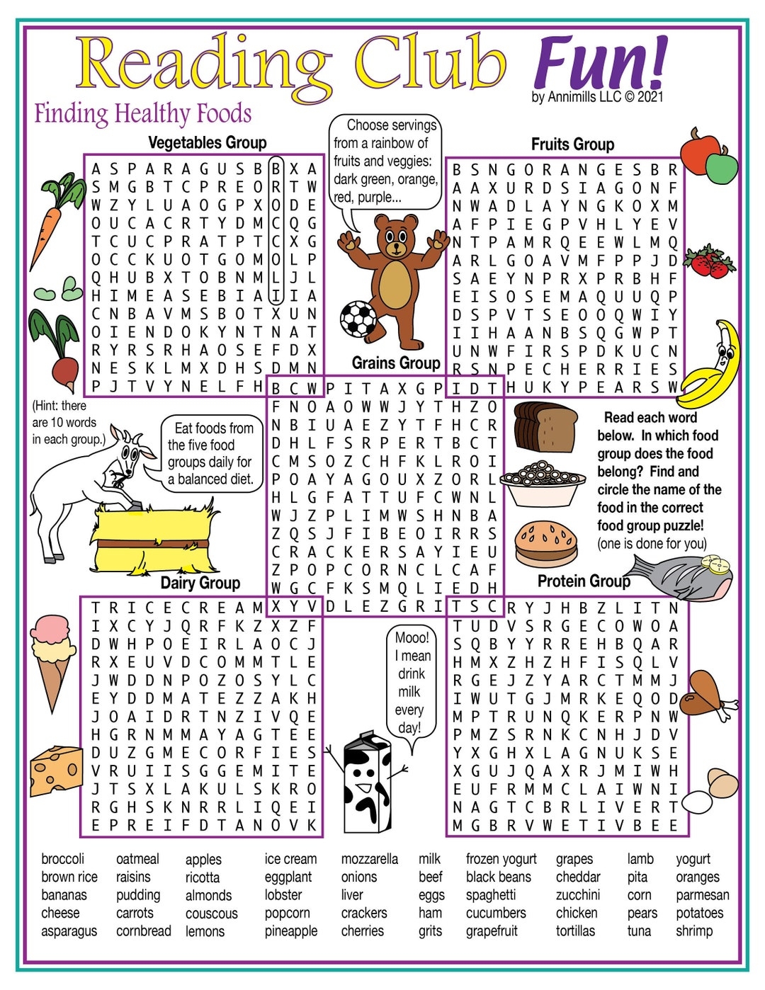 Nutrition And Food Groups Word Search Printable Puzzle Educational Game Etsy Nutrition And Food Groups Word Search Printable Puzzle Educational Game Etsy