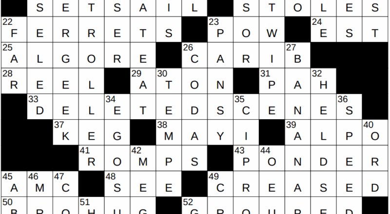 NYXCrossword Answers To The New York Times Crossword