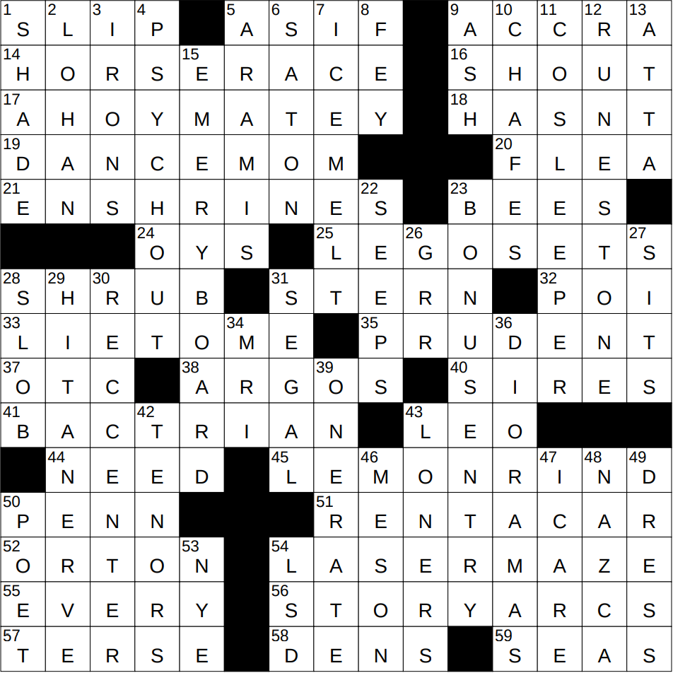 NYXCrossword Answers To The New York Times Crossword