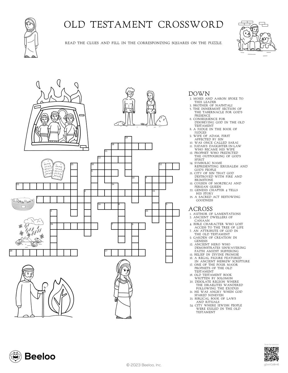 Old Testament Crossword Beeloo Printable Crafts And Activities For Kids Old Testament Crossword Beeloo Printable Crafts And Activities For Kids