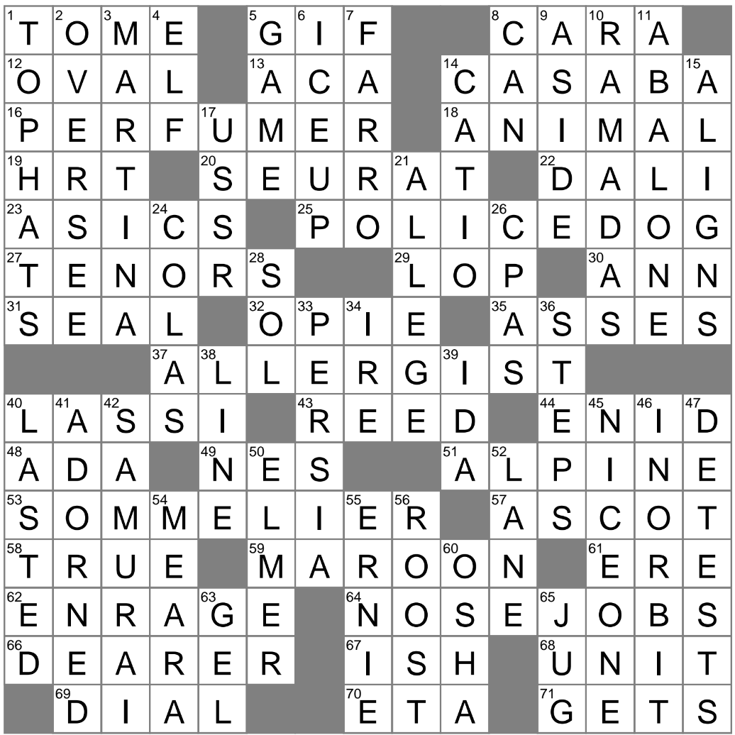 Old timey Television Feature Crossword Clue Archives LAXCrossword