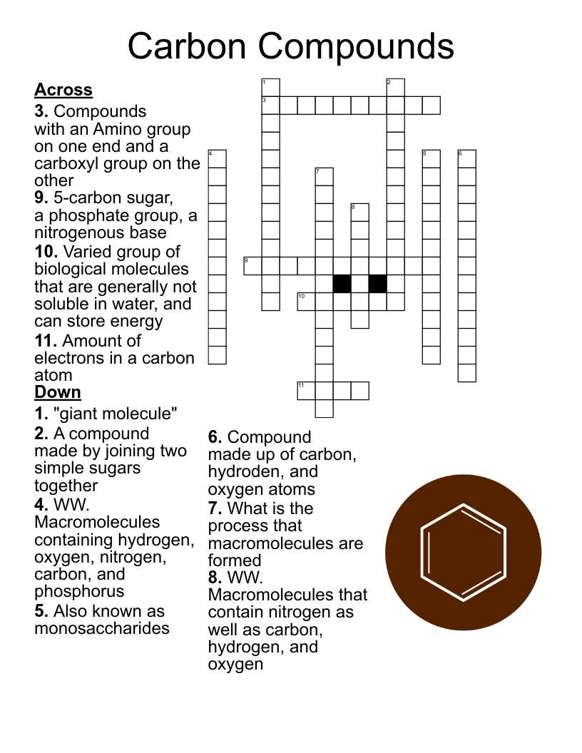 Organic Chemistry Quiz Crossword WordMint