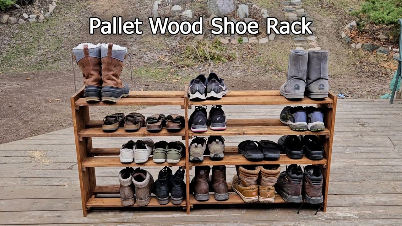 Pallet Wood Shoe Rack Holbrook Tech Pallet Wood Shoe Rack Holbrook Tech