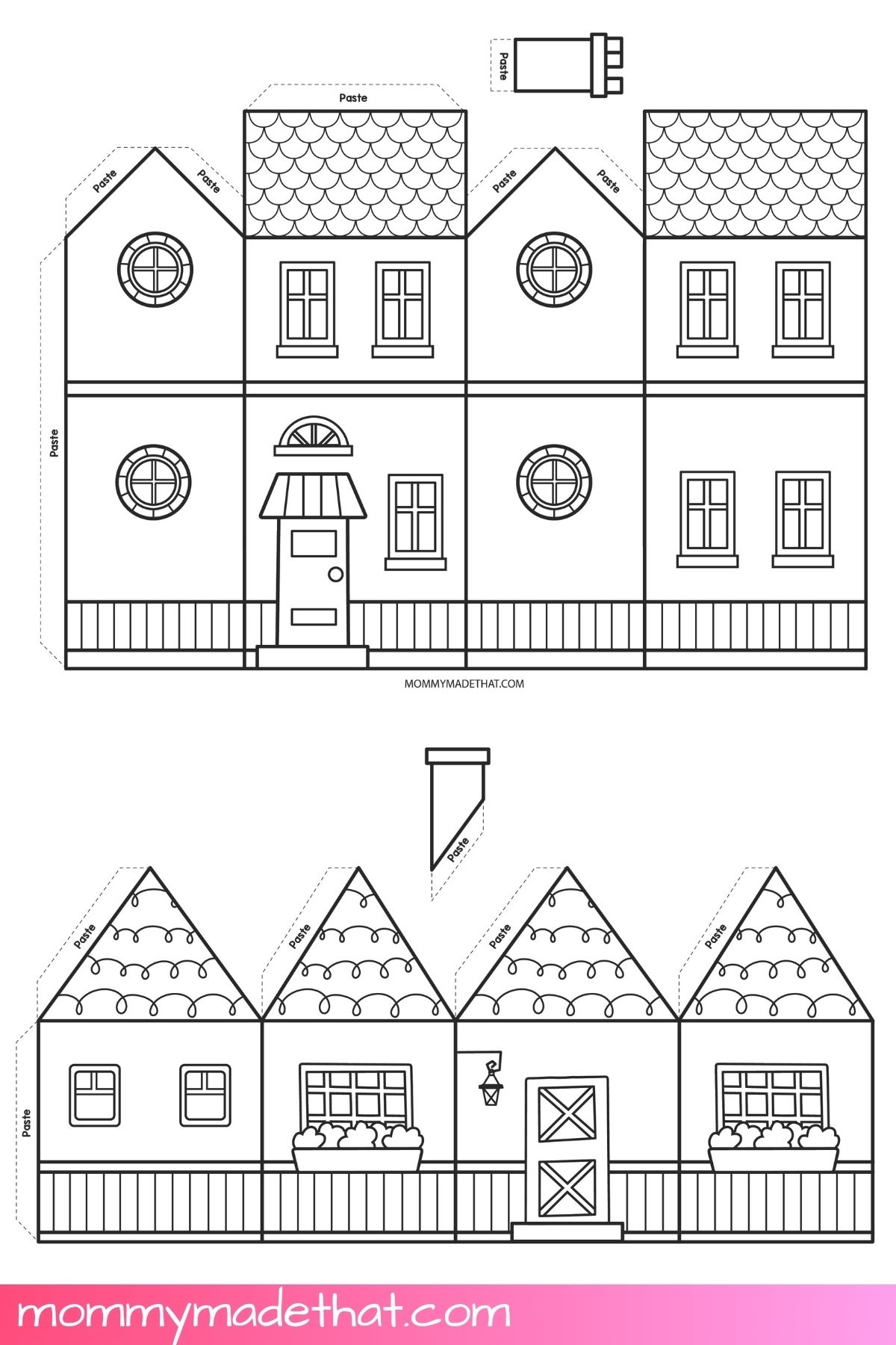 Paper House Templates Lots Of Cute Free Printables  Paper House Templates Lots Of Cute Free Printables
