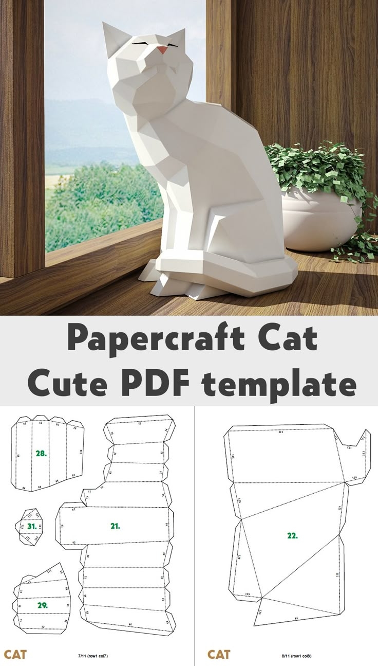 cat template printable