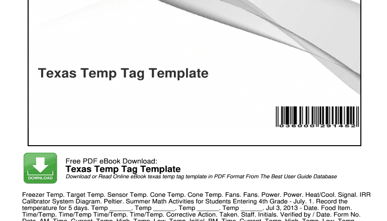 Pdf Blank Printable Temporary License Plate Template Fill Out Sign Online DocHub