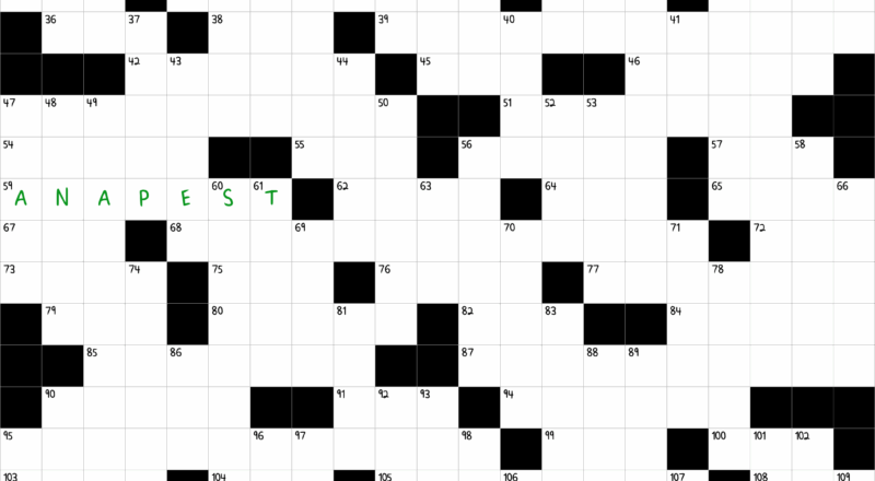 Poetic Foot With A dun dun DUN Rhythm NYT Crossword Clue September 29 2024