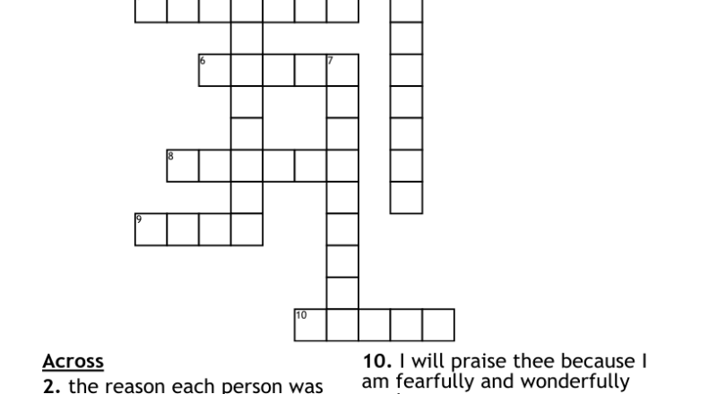 Praise And Worship Crossword WordMint