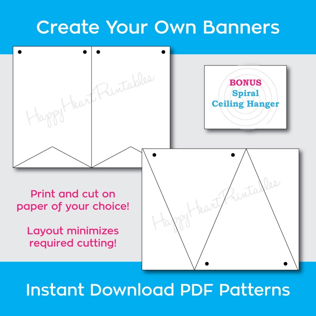 Printable Banner Pattern Banner Template Create Your Own Banner Etsy