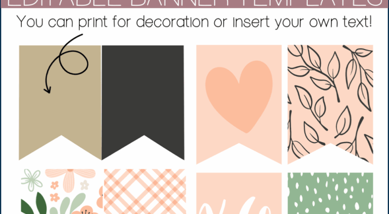 Printable Banner Templates Stephanie Nash A Touch Of Class