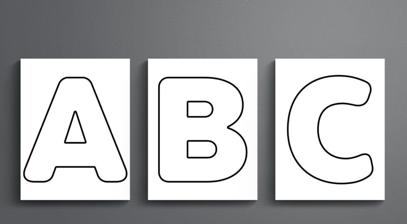 Printable Big Uppercase Letters Printable Alphabet 26 Pages Etsy