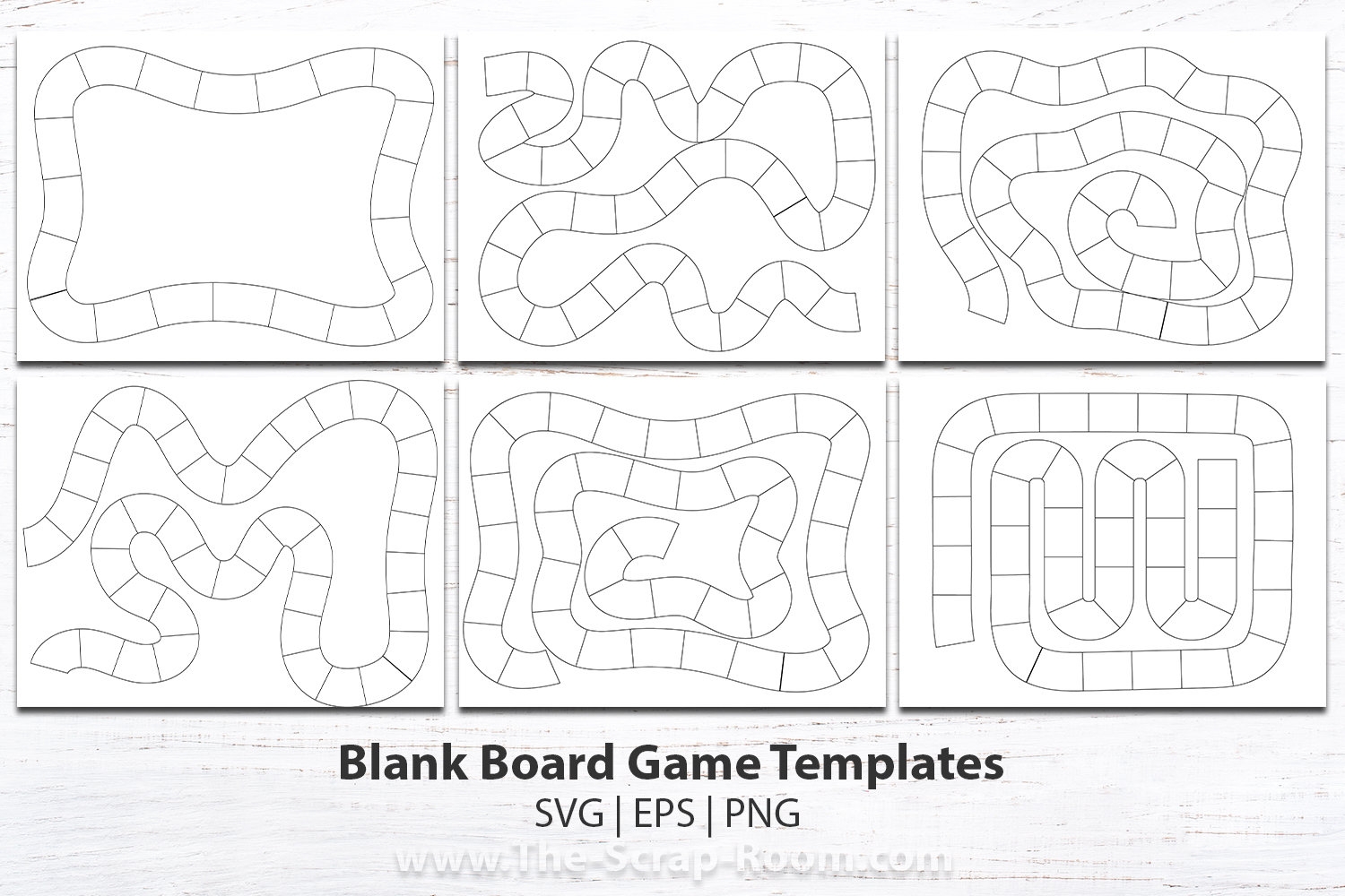 Printable Blank Board Game Templates Game Design Printable Game Diy Game Game Kit Bundle 3 Printable Gameboard Plus Cut Files Etsy