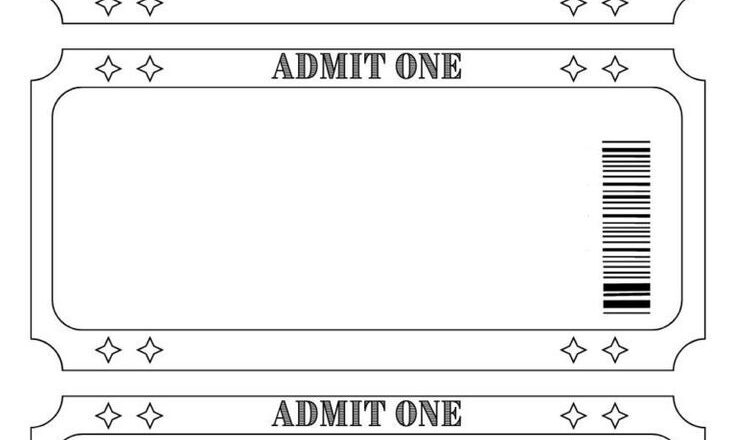 Printable Blank Ticket Design Templates