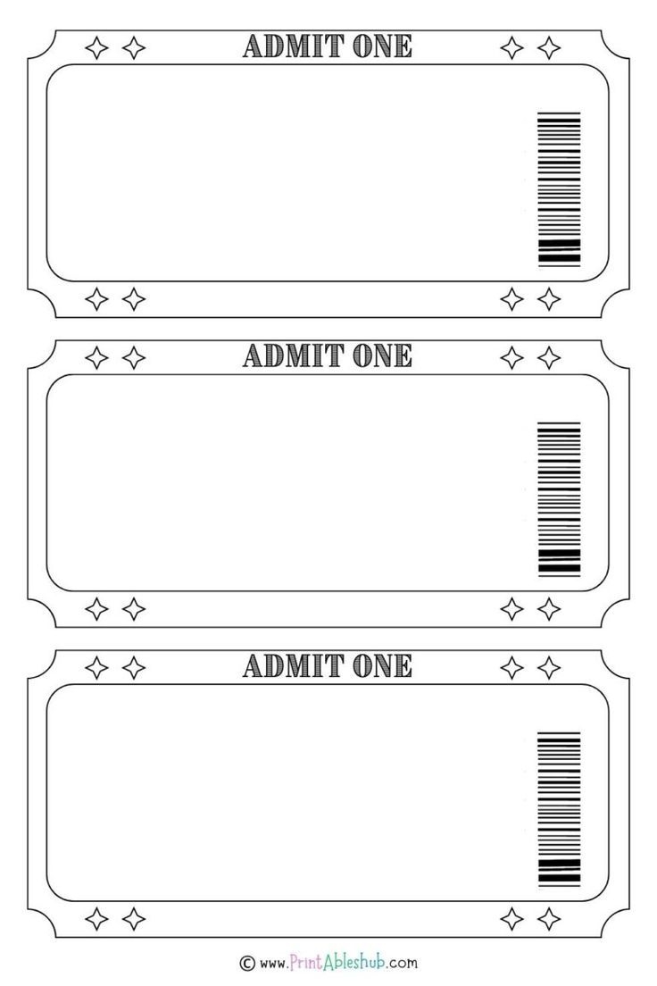 Printable Blank Ticket Design Templates Printable Blank Ticket Design Templates
