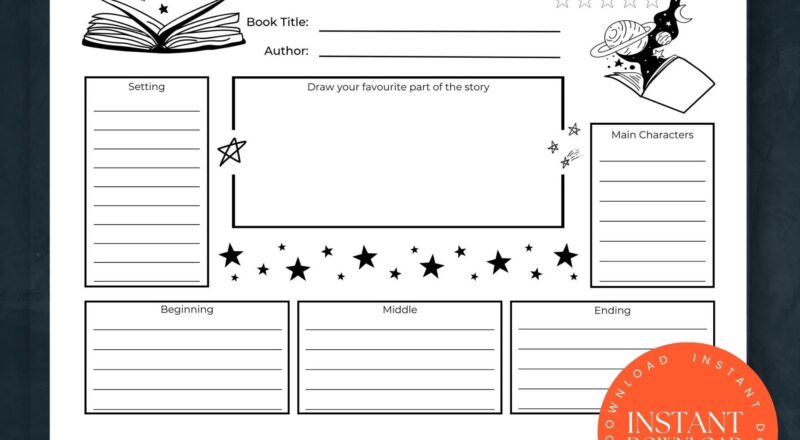 Printable Book Report INSTANT DOWNLOAD Printable Activity Book Report Template Book Review Book Report Printable Home School Reading Etsy