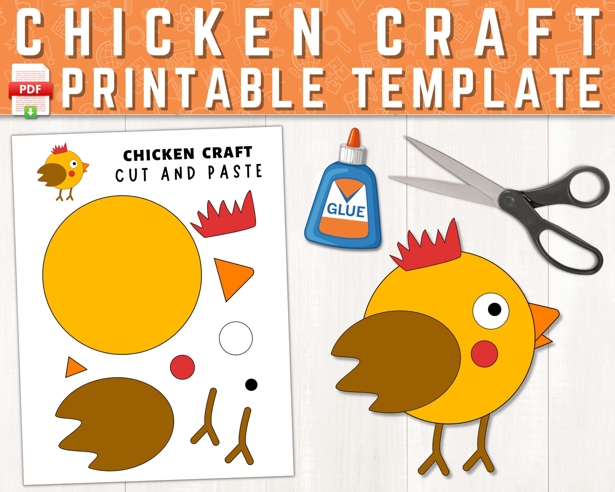 chicken template printable