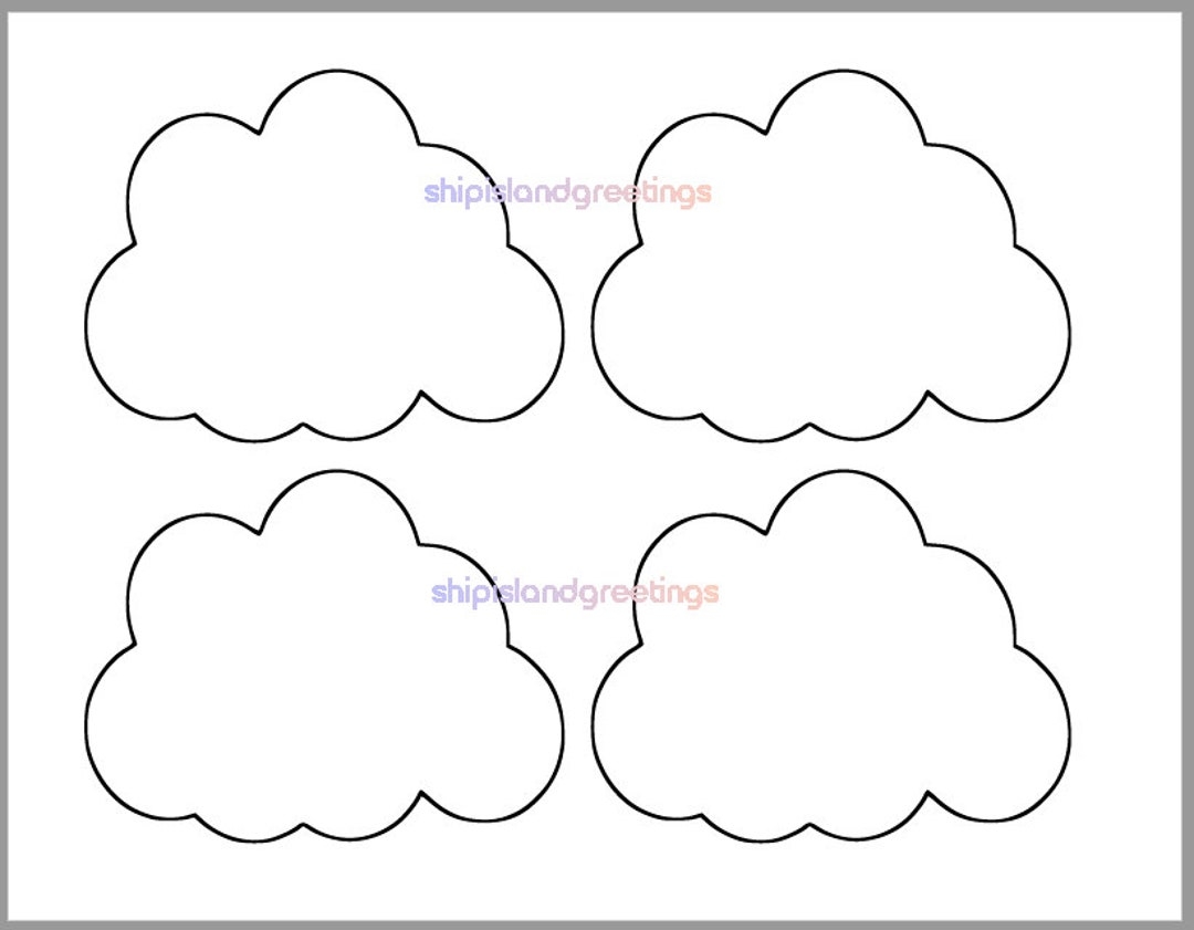 cloud template printable