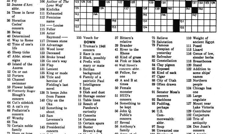 Printable Crossword Puzzles By Eugene Sheffer
