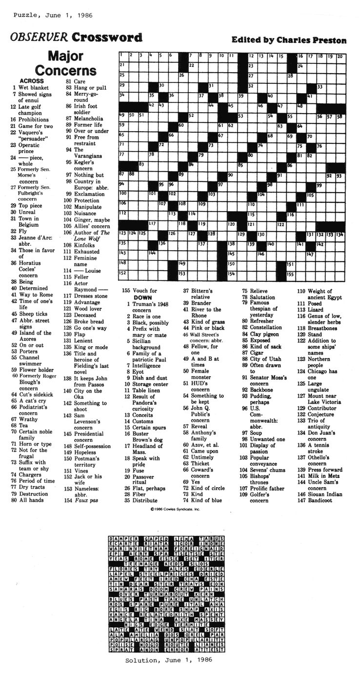 Printable Crossword Puzzles By Eugene Sheffer Printable Crossword Puzzles By Eugene Sheffer