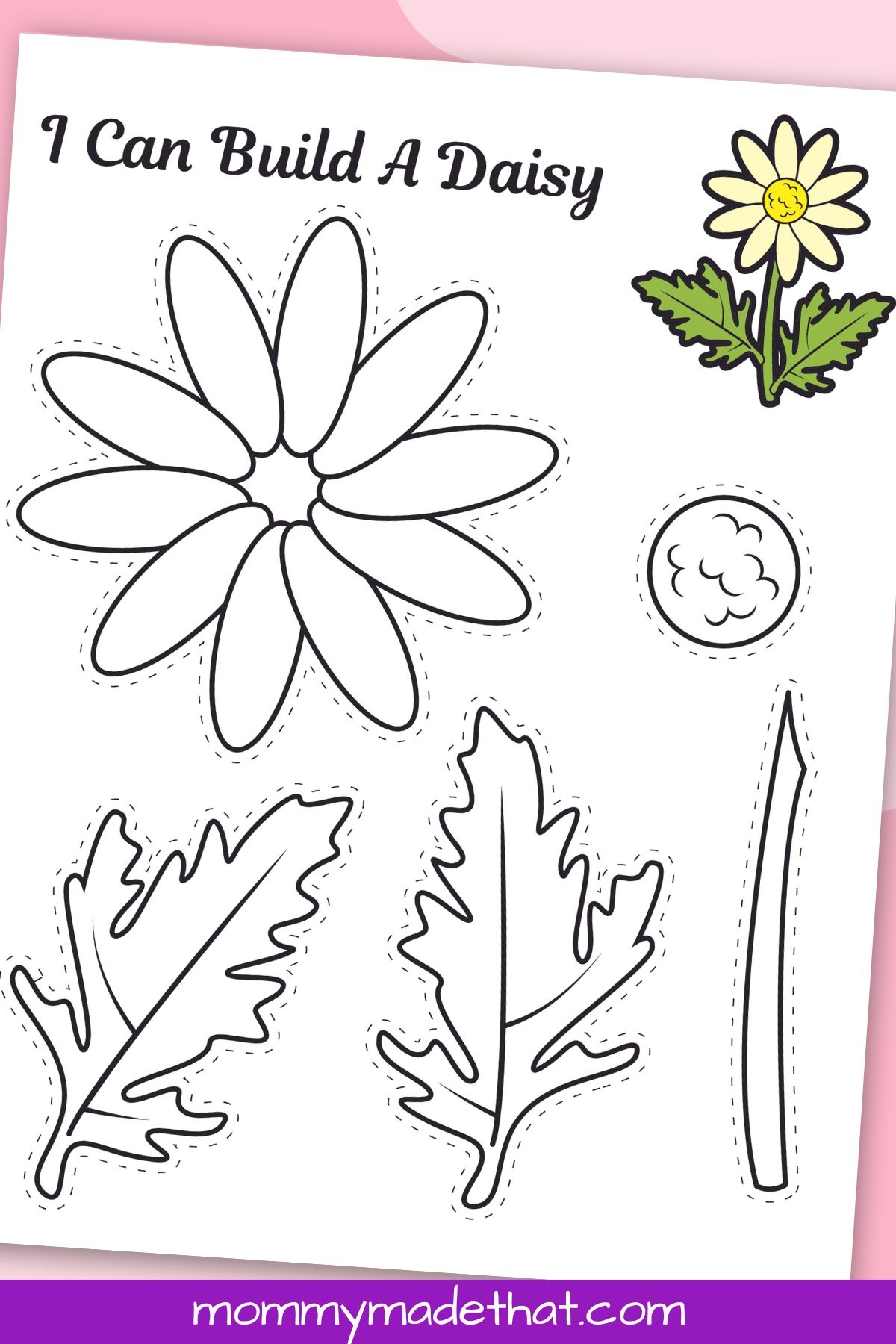 Printable Daisy Craft Template Printable Daisy Craft Template