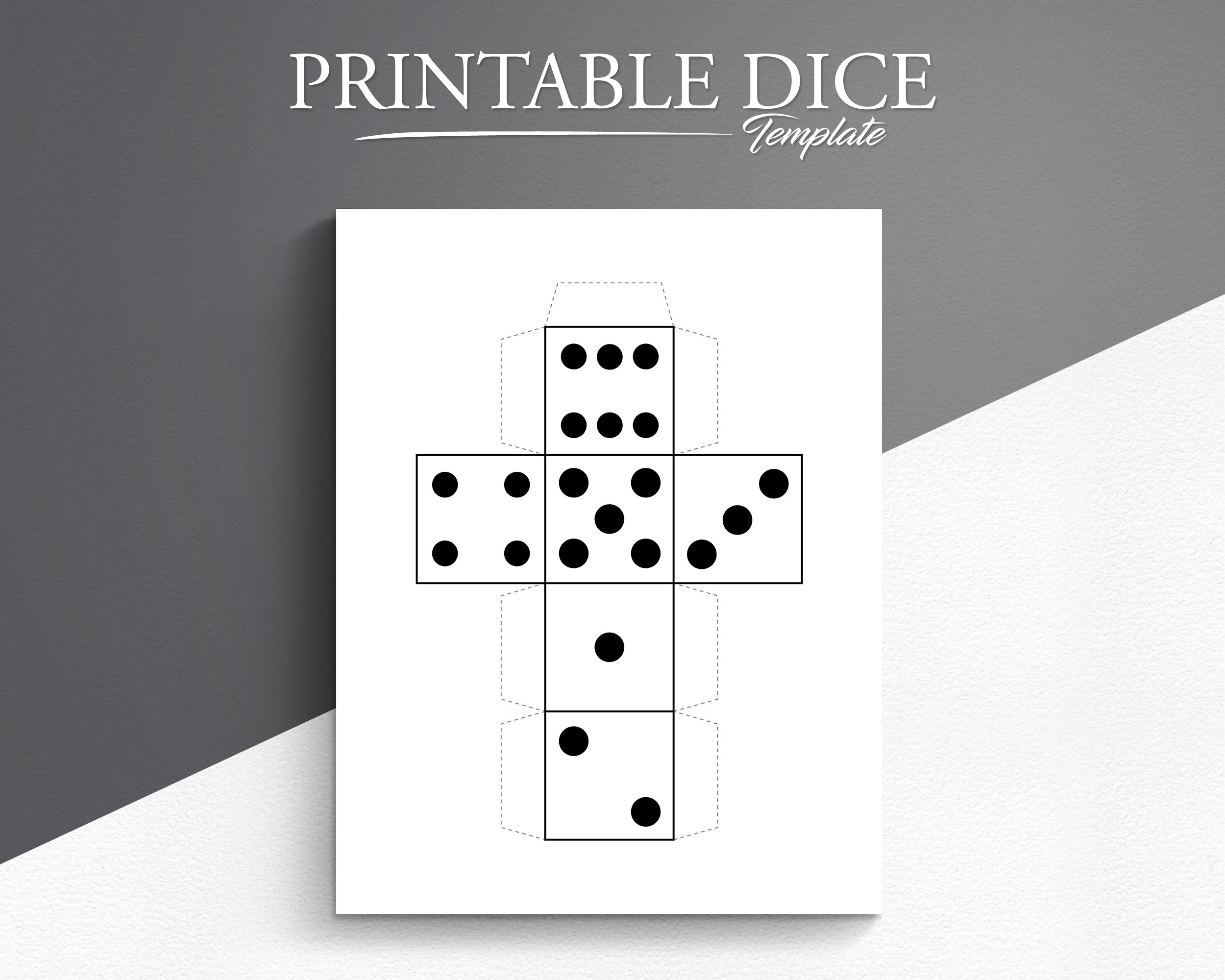 printable dice template