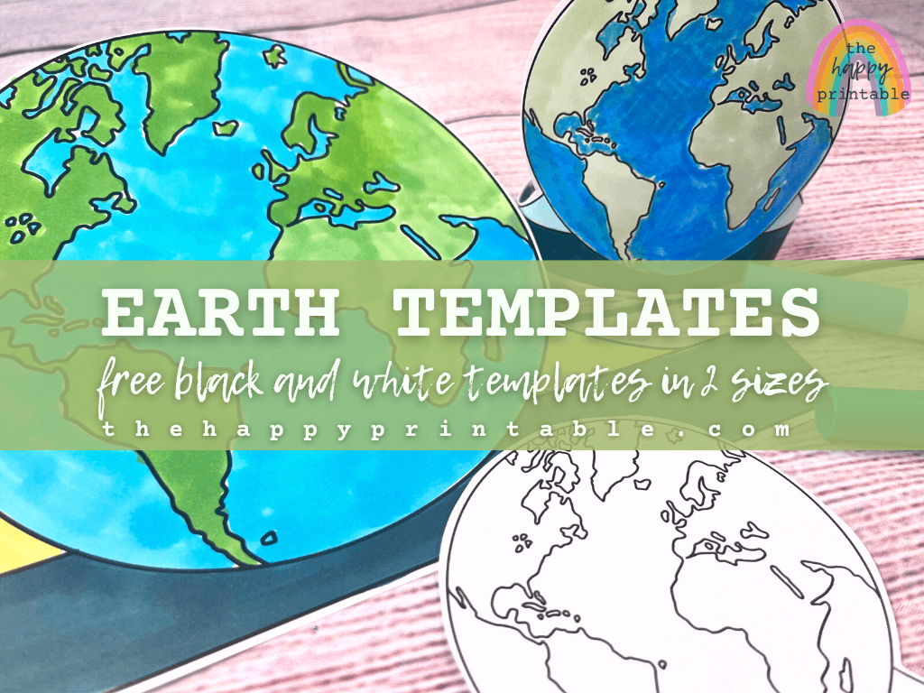 Printable Earth Template The Happy Printable