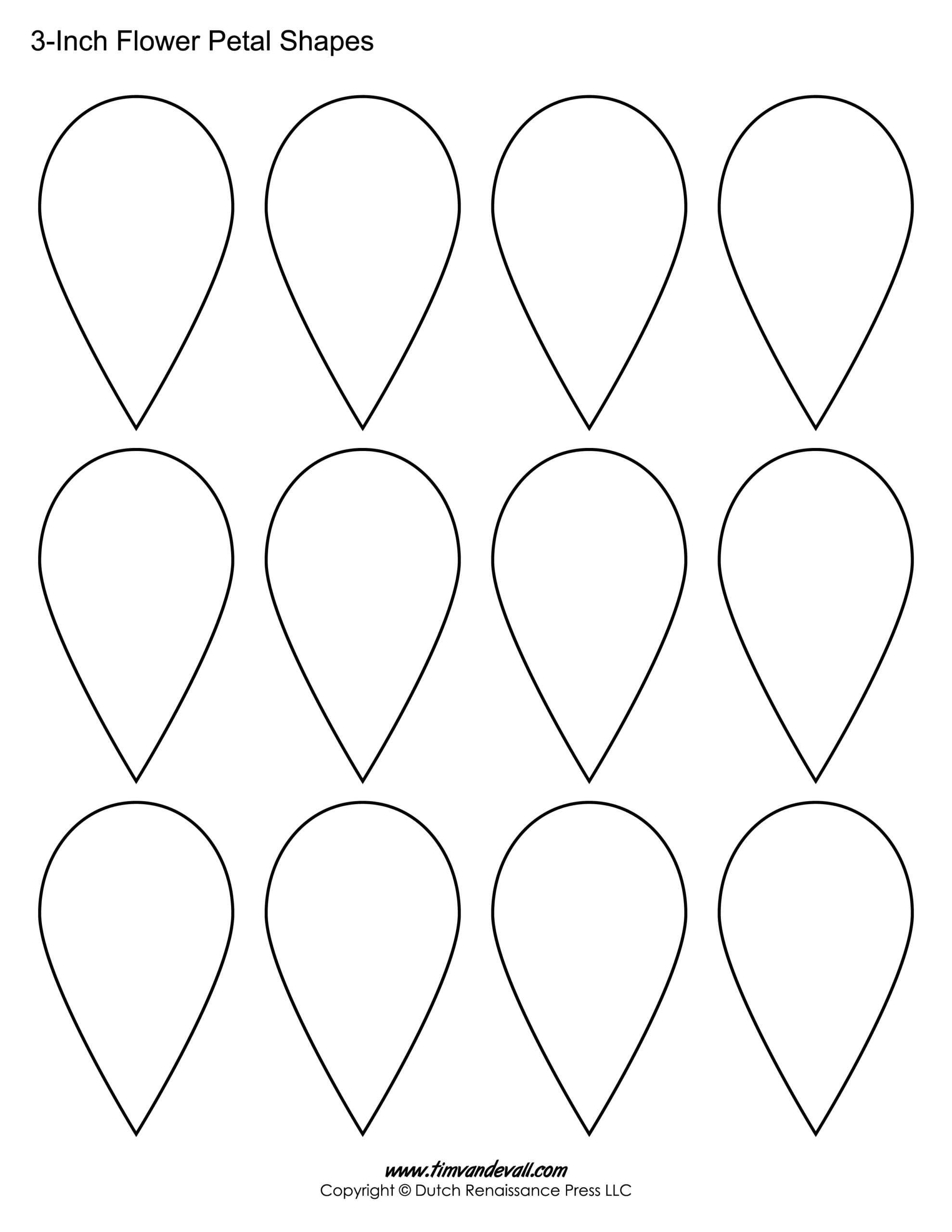 Printable Flower Petal Templates For Making Paper Flowers Printable Flower Petal Templates For Making Paper Flowers