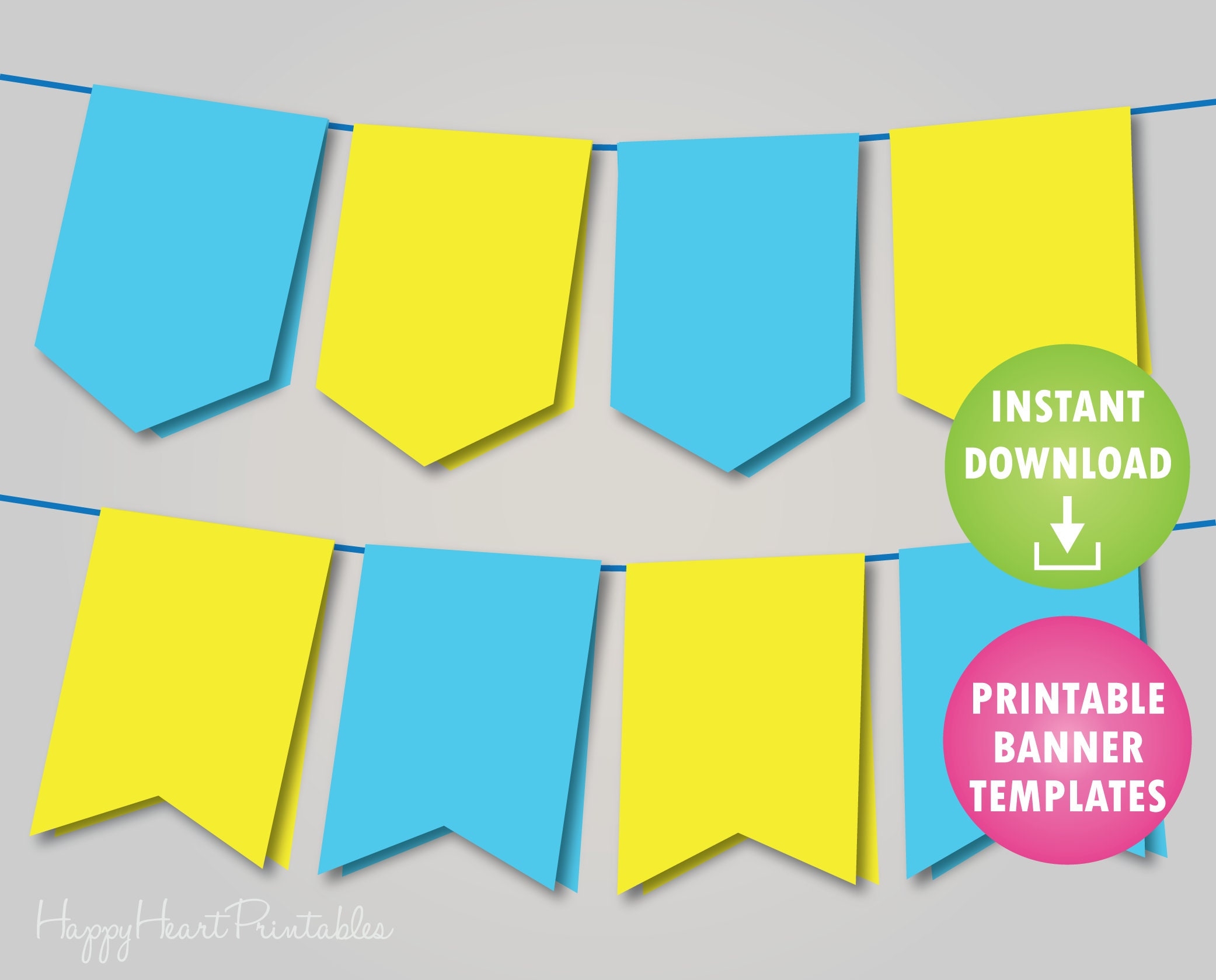 Printable Folded Banner Pattern Banner Template Create Your Own Banner Etsy