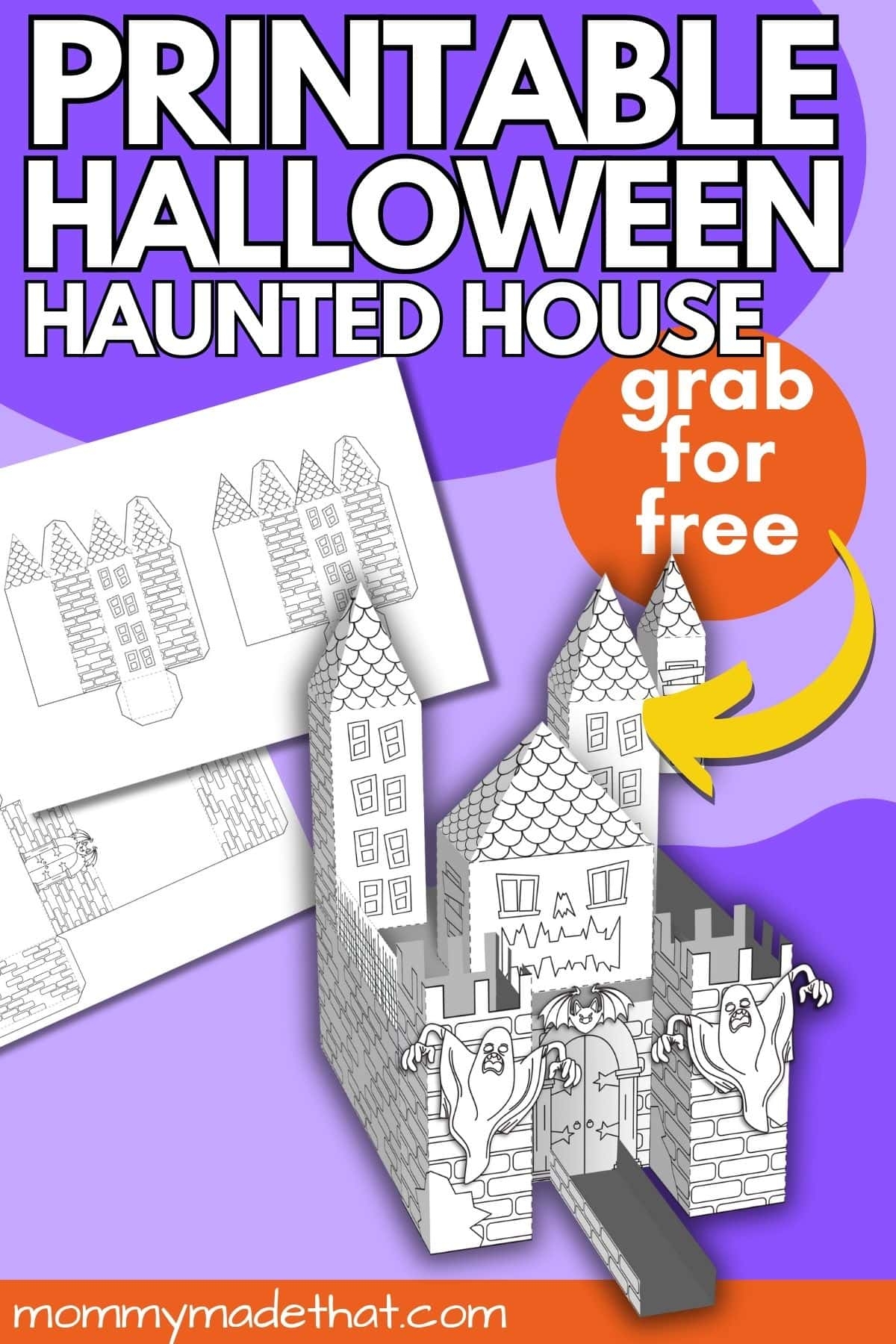 haunted house template printable