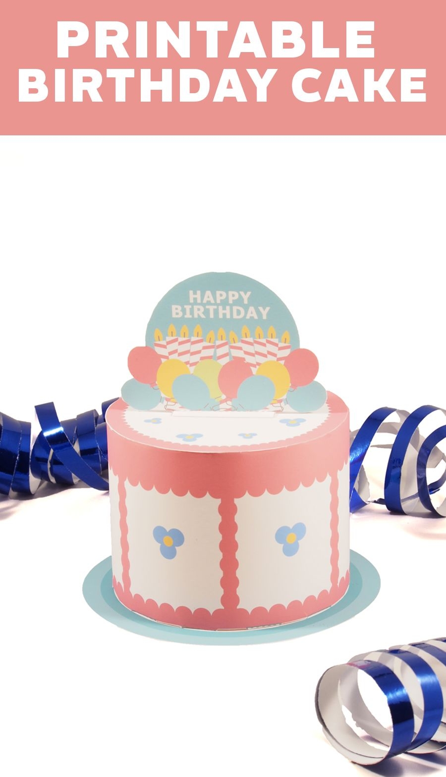birthday cake template printable