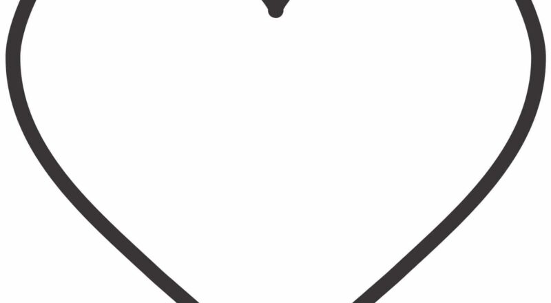 Printable Heart Template small Medium Large