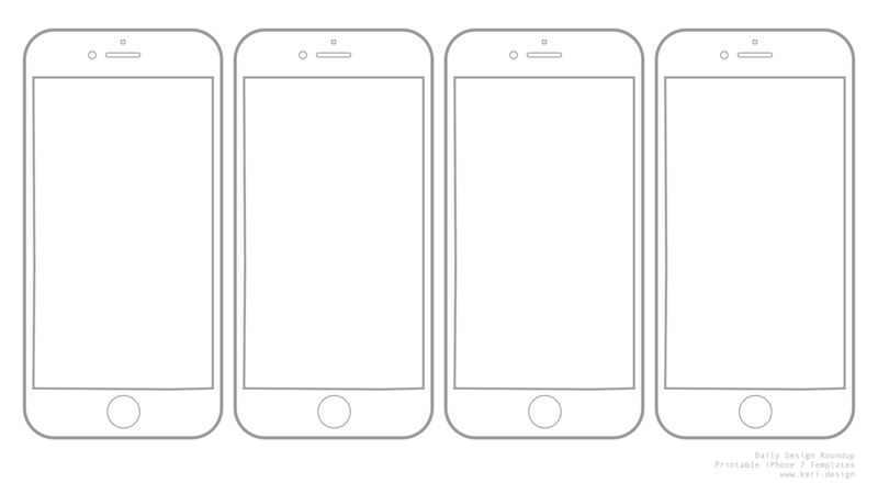 Printable IPhone 7 Templates 1 Images Behance