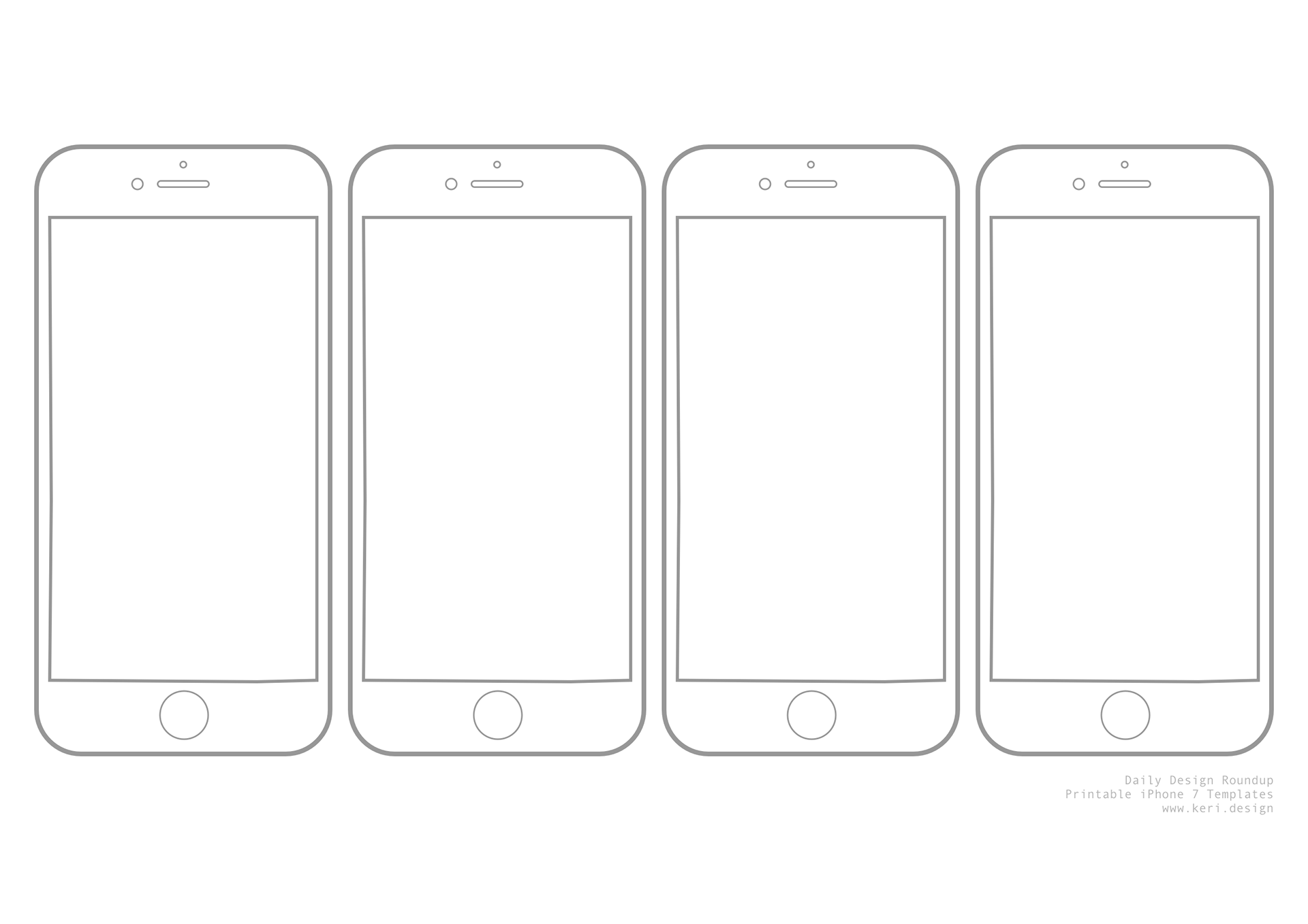 Printable IPhone 7 Templates 1 Images Behance
