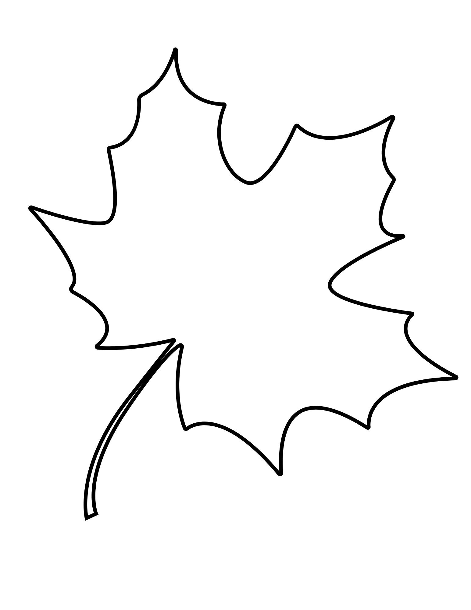 Printable Leaf Outline Templates Crafty Morning