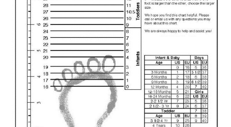 Printable shoe size chart adult 1 Sovereign Lake Nordic Club