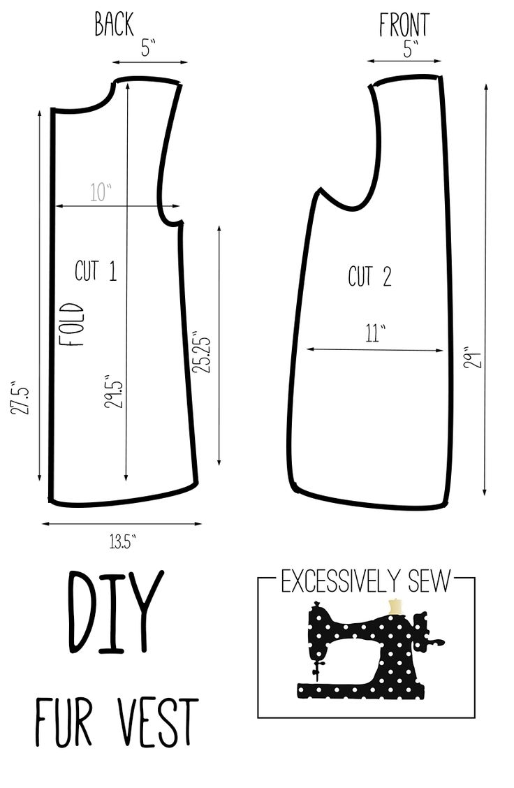 Printable Simple Vest Pattern