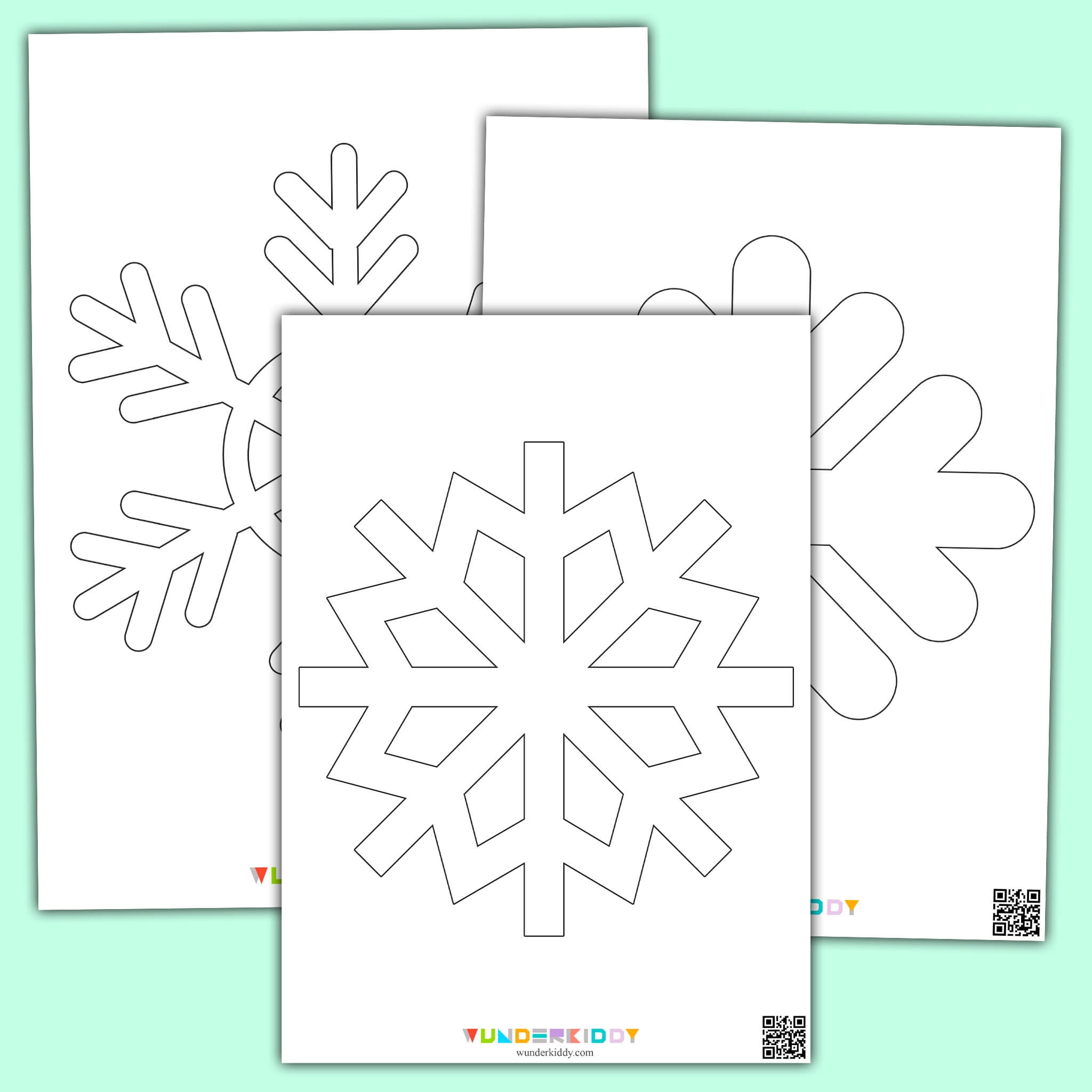 Printable Snowflakes Template And Outlines For Kids Craft