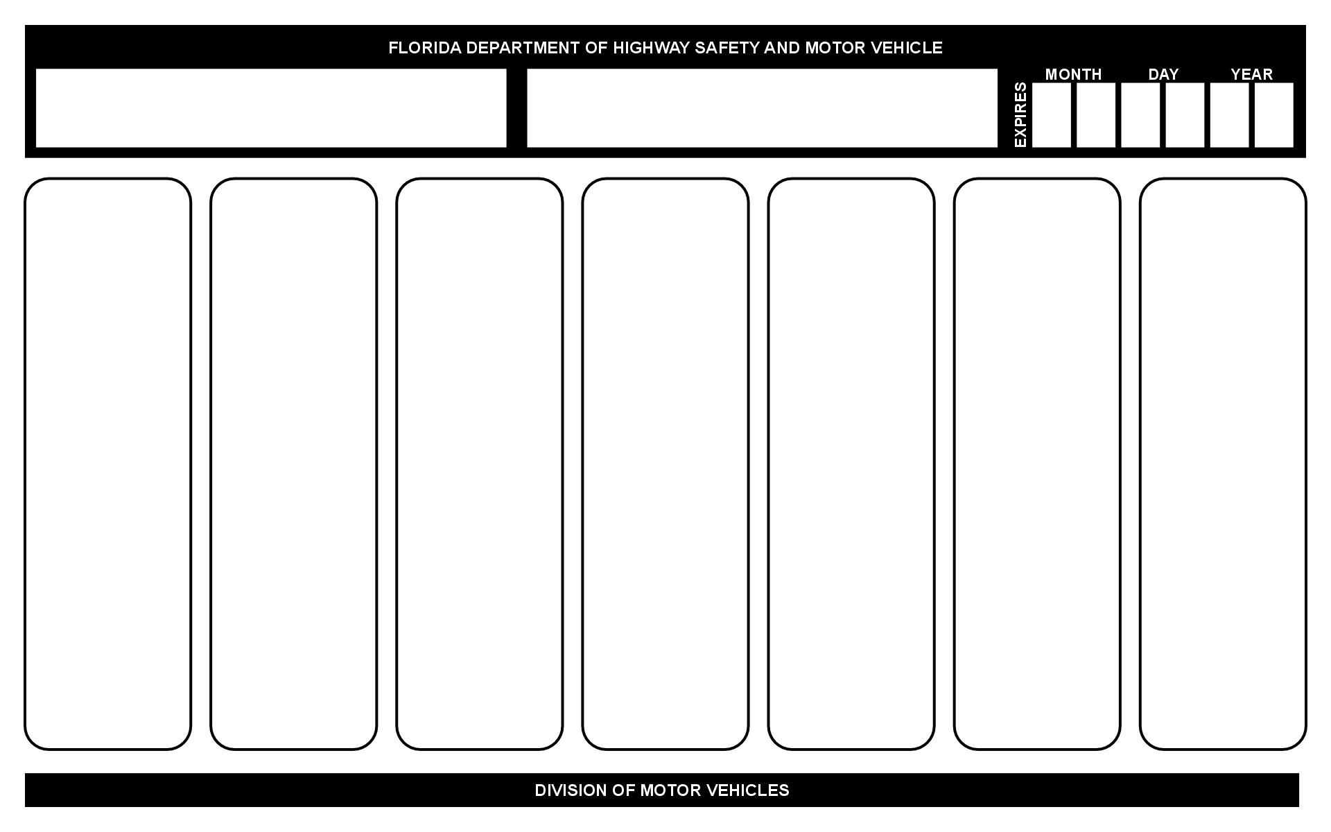 pdf blank printable temporary license plate template