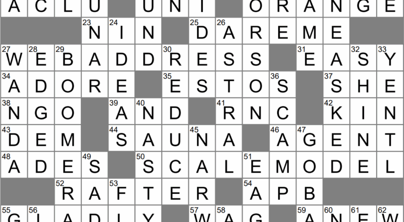 Produce Duds Crossword Clue Archives LAXCrossword
