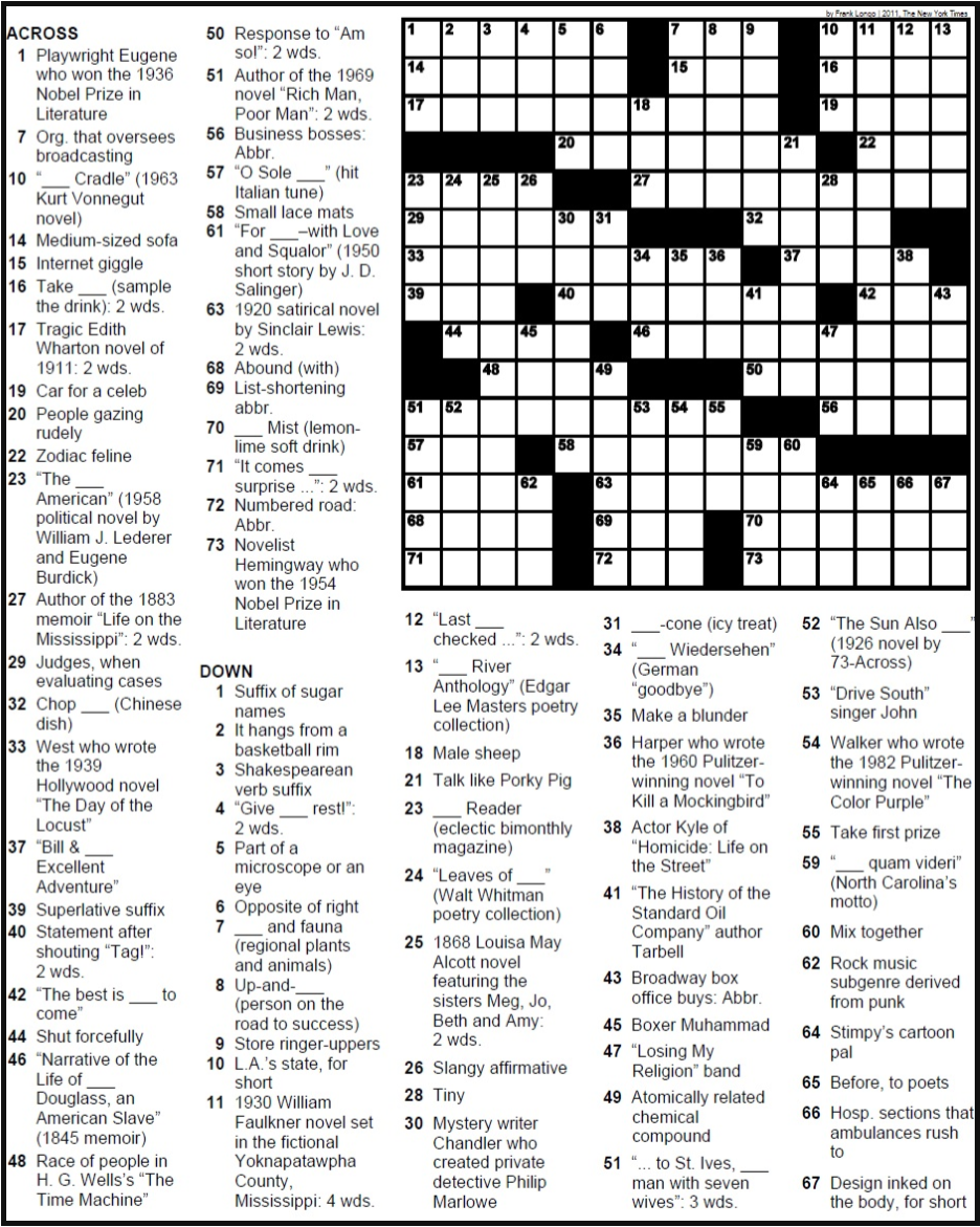 crossword for abound