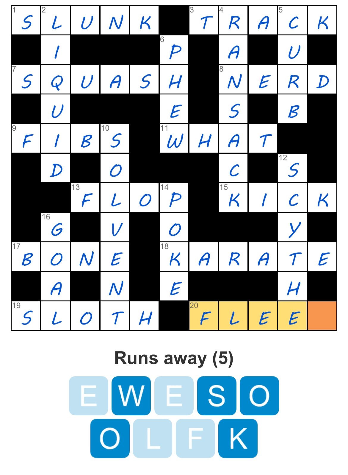 phooey crossword clue