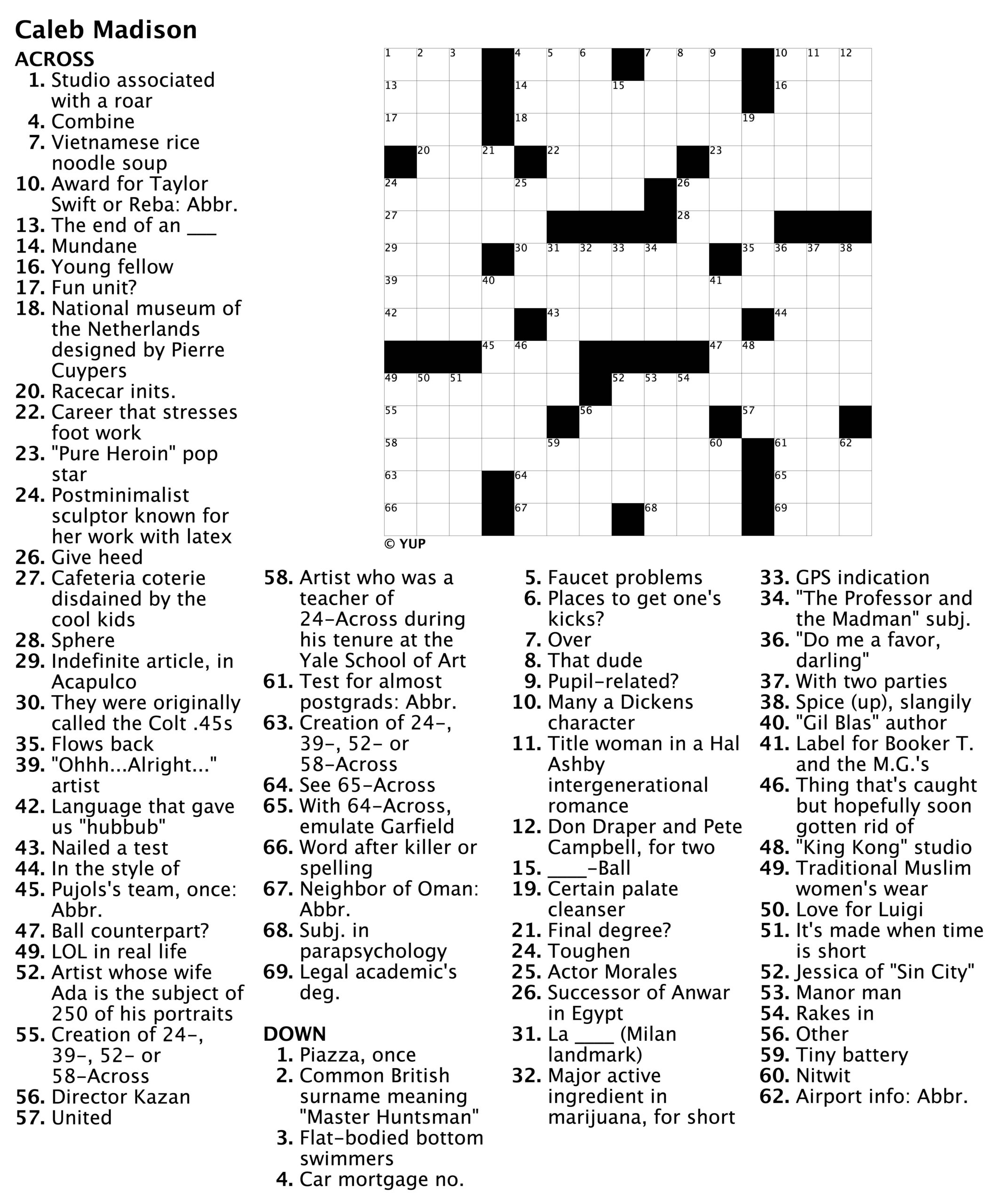 Puzzling Art Another Yale UP Art Architecture Themed Crossword Puzzle Yale University Press