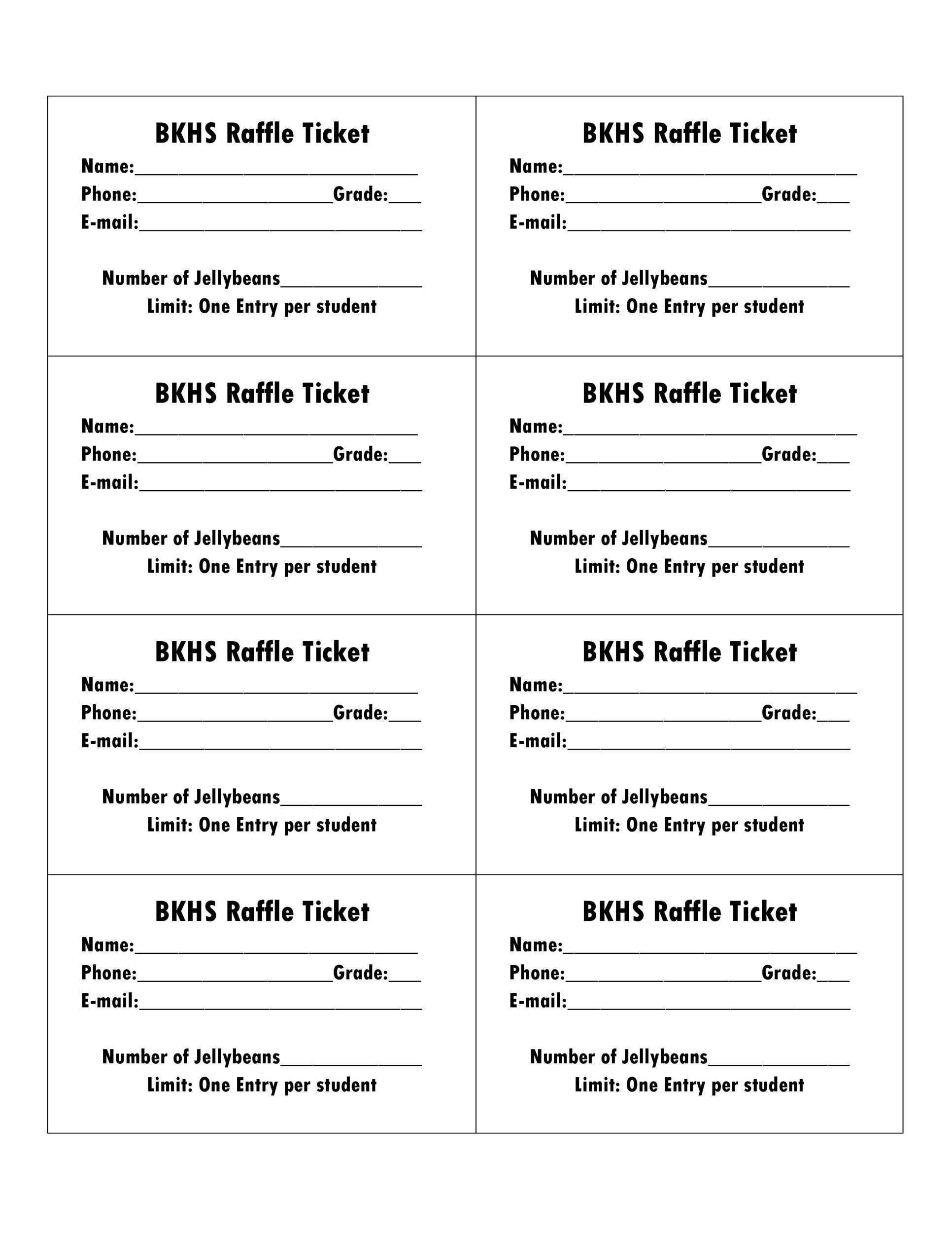 printable raffle ticket template