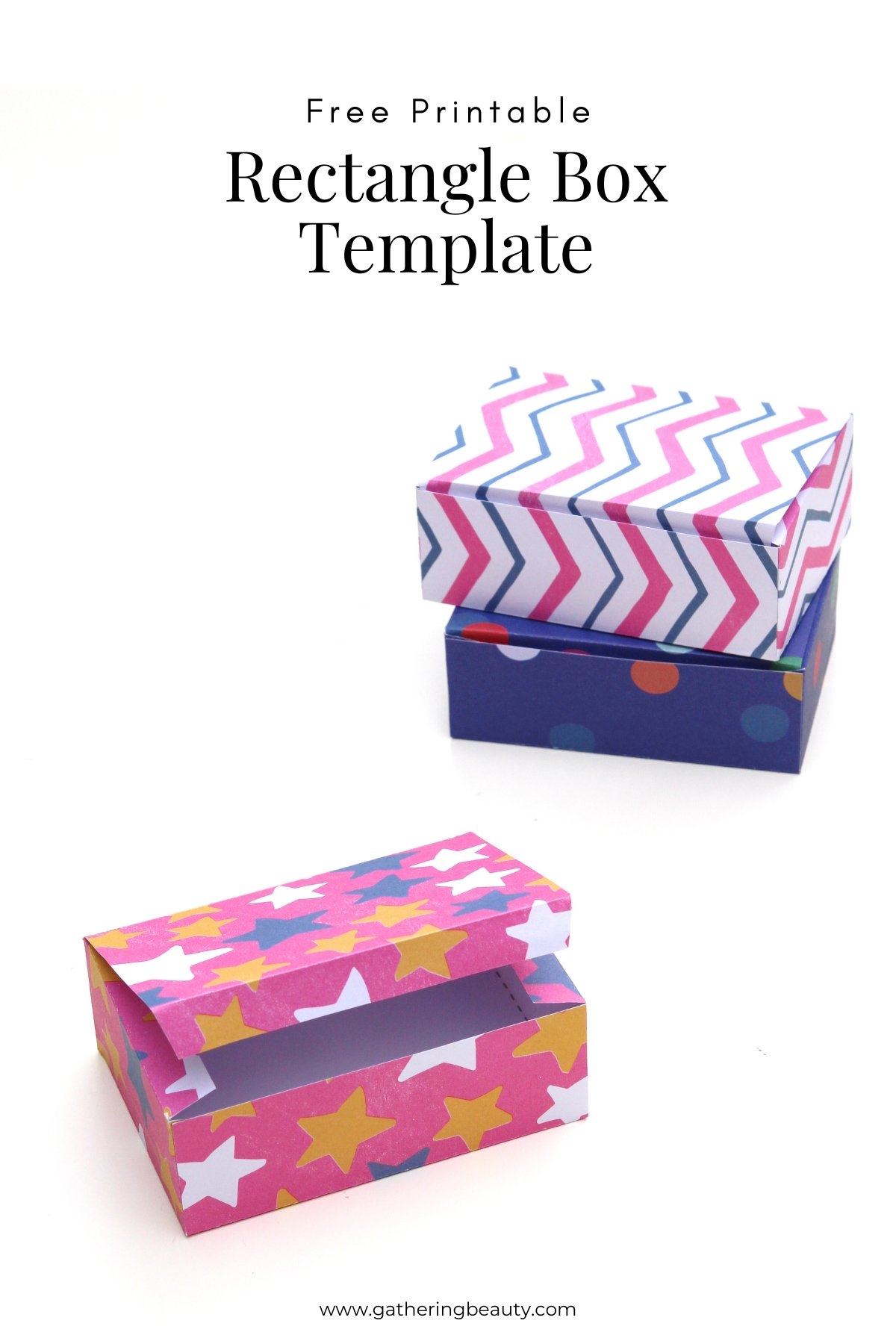 Rectangle Box Printable Template Gathering Beauty